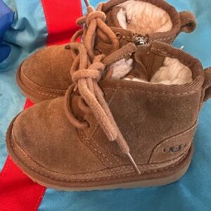 UGG Brown Suede Ankle Boots with Plush Lining